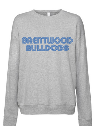 Brentwood Bulldogs Crew Sweater - Heather Grey