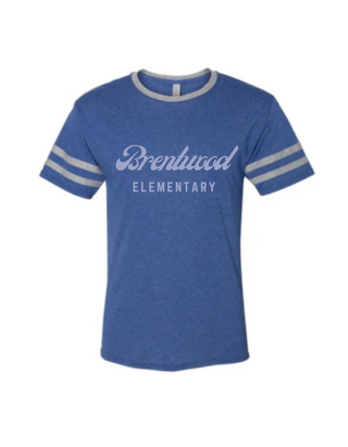 Brentwood Elementary Ringer T-Shirt - Heather Blue